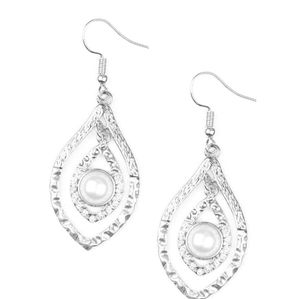 Breaking Glass Ceilings White Earrings